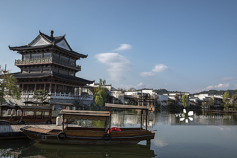 婺源婺女洲公园图片素材