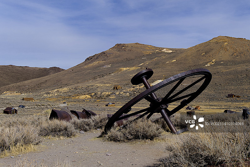 美国博迪州立历史公园天空下的山景图片素材