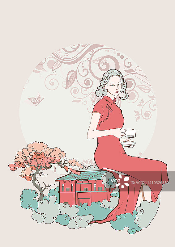 她与小红楼图片素材