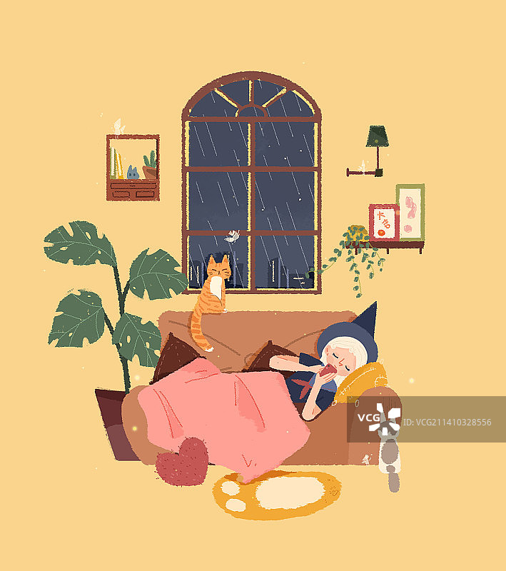 一个人的生活·躺平图片素材