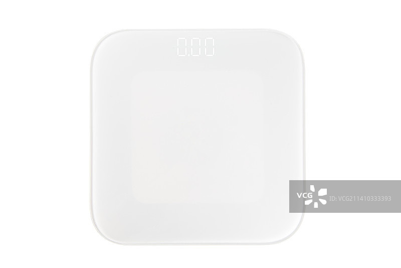 白色背景上的白色电子秤图片素材