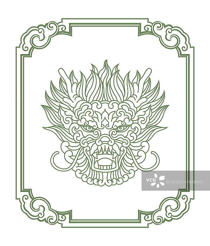 十二生肖传统图案龙图片素材