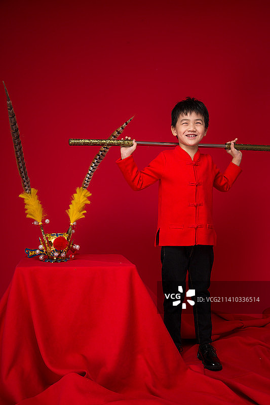 国潮模特中国小男孩a chinese boy图片素材