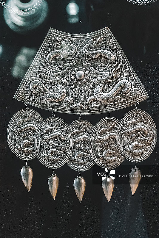 苗族银饰图片素材