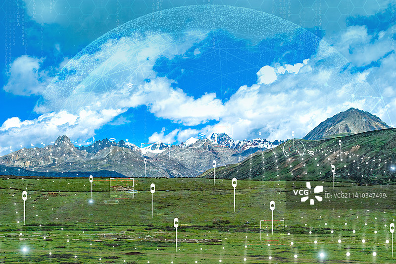 自然地质灾害易发区域监测地震预警水文气象生物环境破坏泥石流滑坡分析体系生态信息自动传输发布图片素材