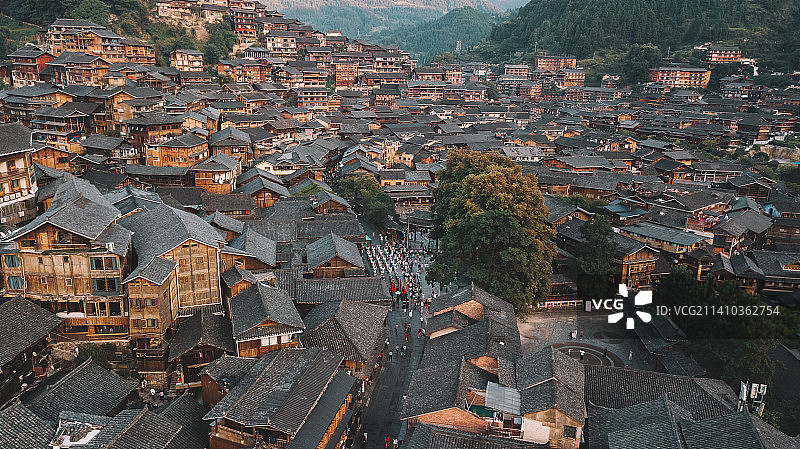 西江千户苗寨巡游图片素材