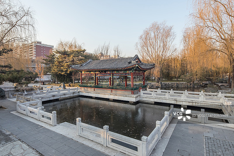 北京大观园沁芳亭桥图片素材