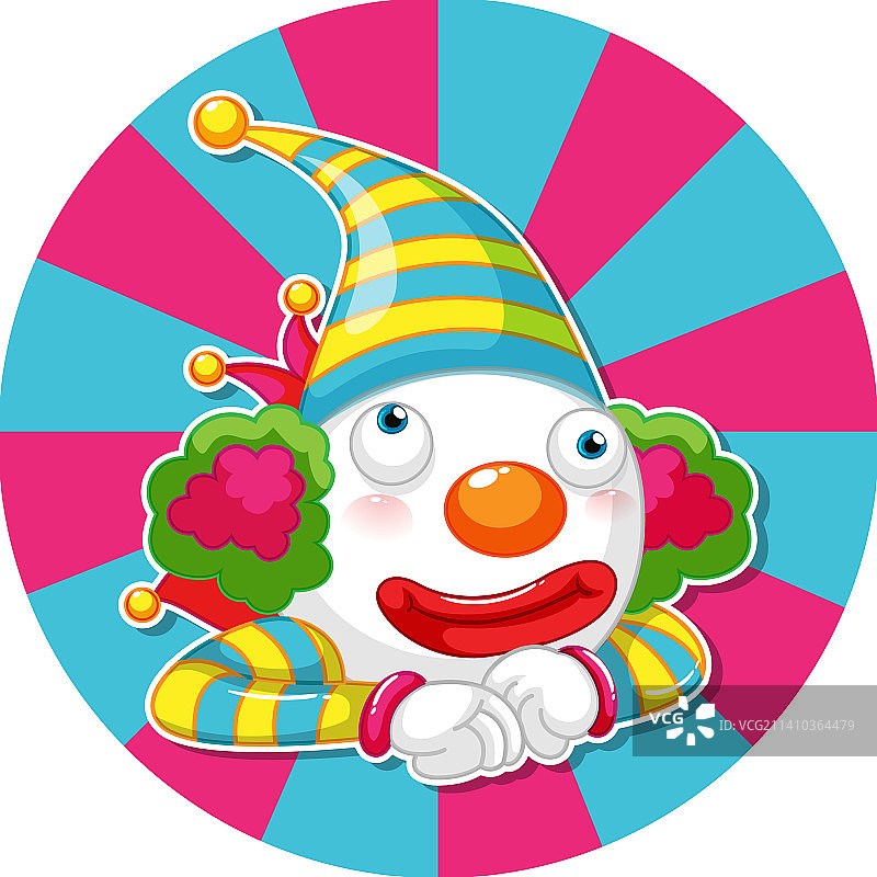 马戏团小丑彩色图标banner图片素材