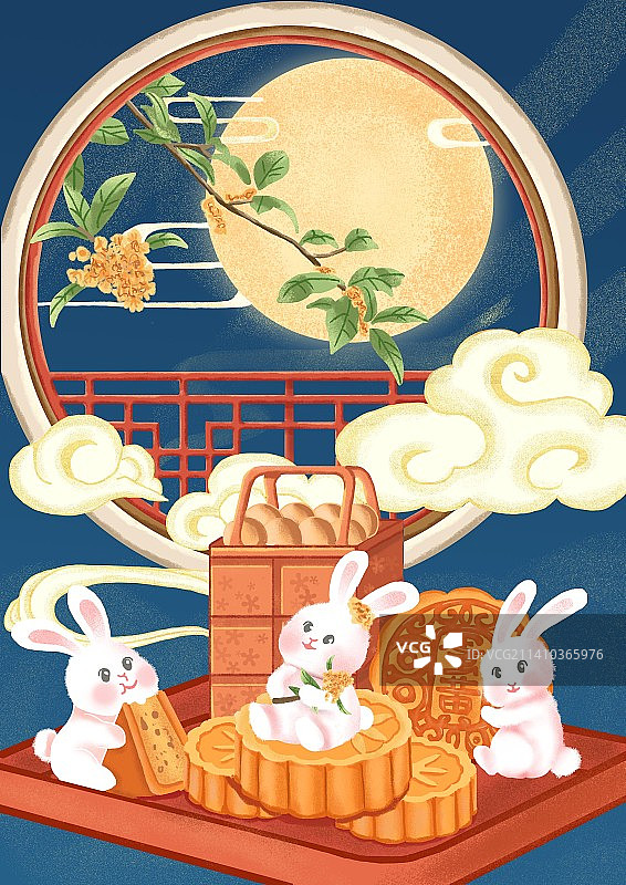 兔年插画兔年节庆插画图片素材