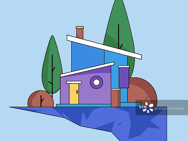 屋子建筑矢量概念运营插画图片素材