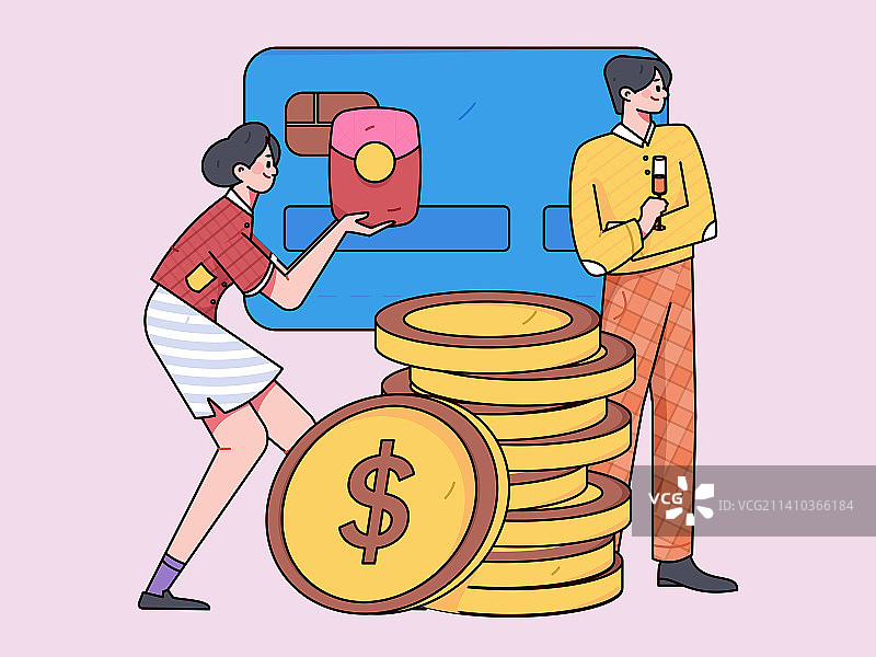 互联网金融理财投资扁平矢量概念运营插画图片素材