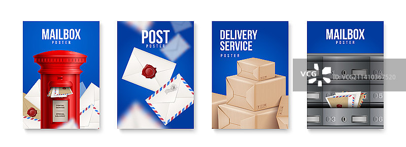 逼真海报设计套装图片素材