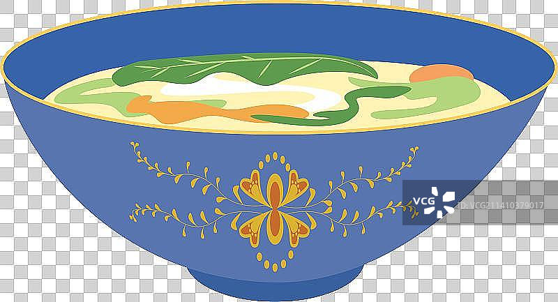 卡通节日饮食美味食物食品小吃正月初七 大年初七 七宝羹扁平矢量插画免抠元素图片素材