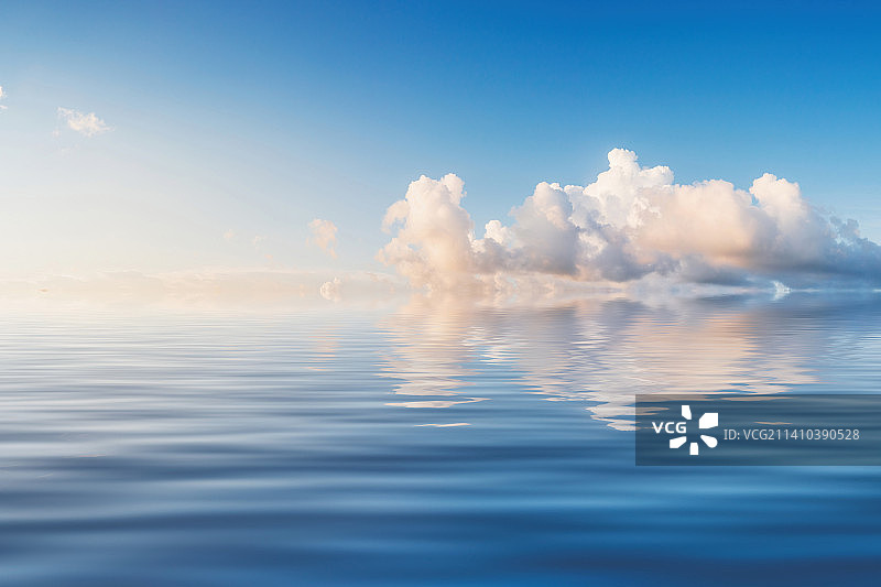 黄色云朵天空日出海洋图片素材