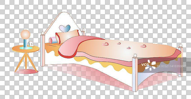 女孩床图片素材