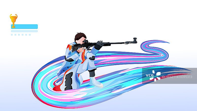 射击比赛奥运会体育运动的插画图片素材