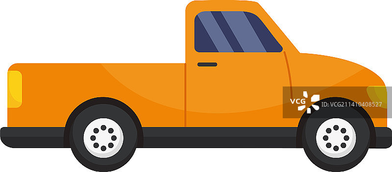 橙色皮卡图标图片素材