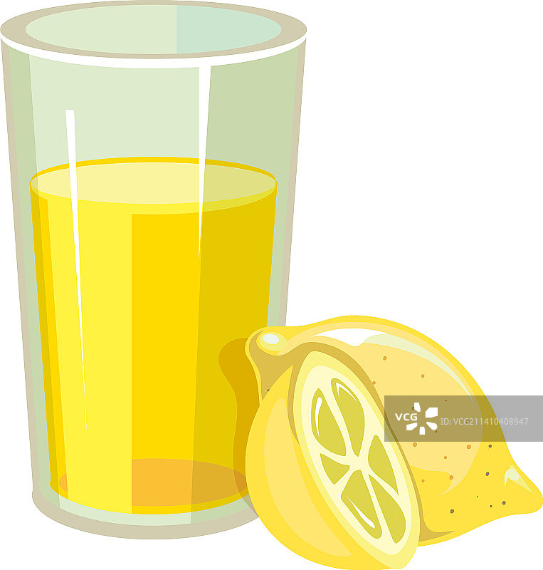 卡通夏季饮品鲜榨柠檬汁图片素材