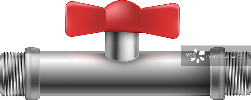 逼真的金属水管球阀模型图片素材