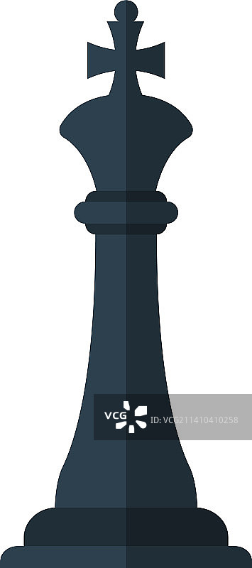 国际象棋国王黑色图标图片素材