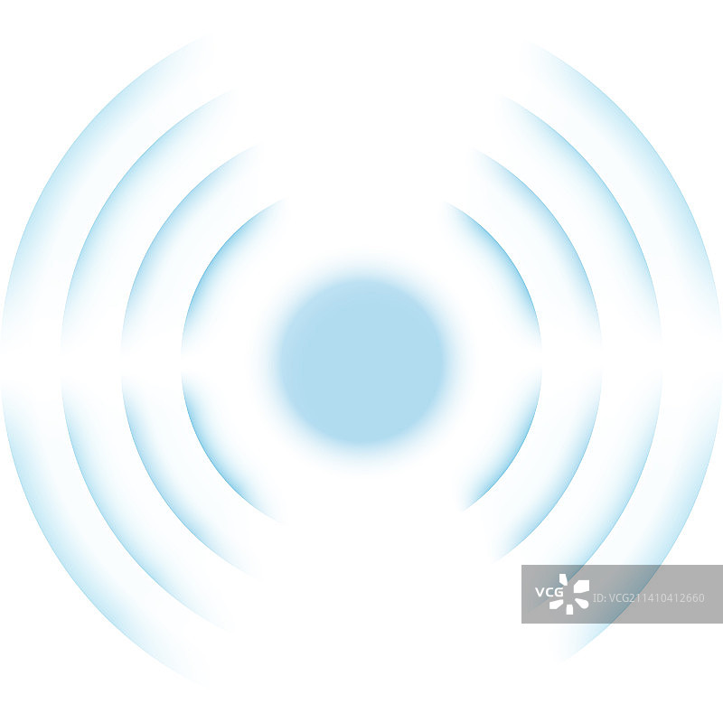 蓝色同心声音的无线电信号点图片素材
