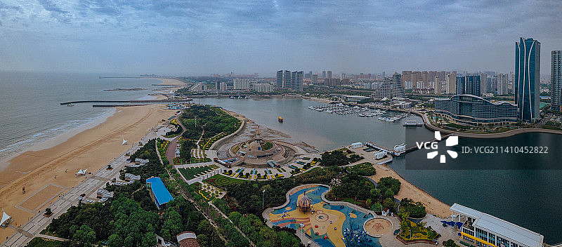 日照 东港区 地标 航拍素材 山东 日照市 城市 商业 风光图片素材