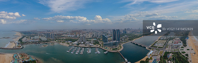 日照 东港区 地标 航拍素材 山东 日照市 城市 商业 风光图片素材