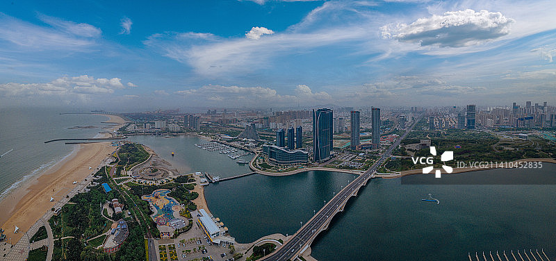 日照 东港区 地标 航拍素材 山东 日照市 城市 商业 风光图片素材