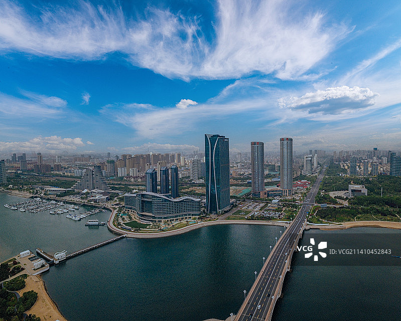 日照 东港区 地标 航拍素材 山东 日照市 城市 商业 风光图片素材