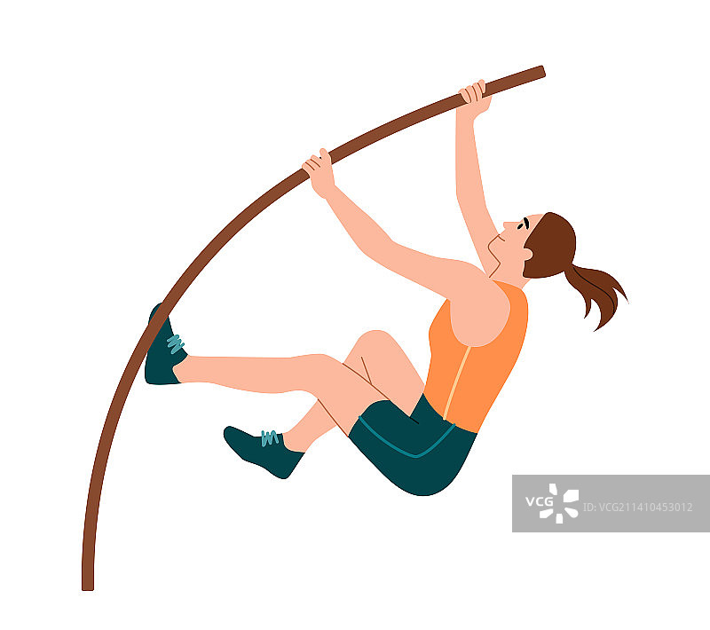 女子撑竿跳图片素材