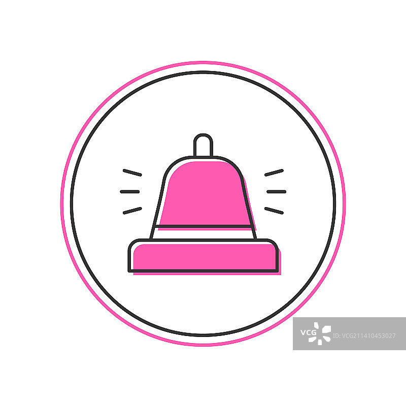 酒店服务铃轮廓图标图片素材