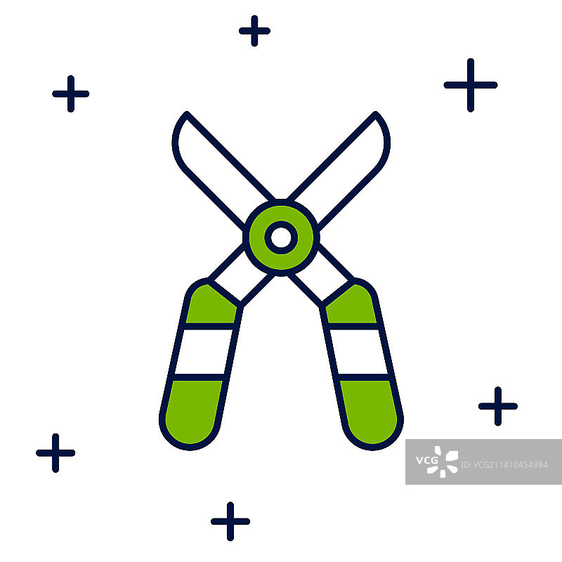 园艺手工剪刀轮廓图标图片素材