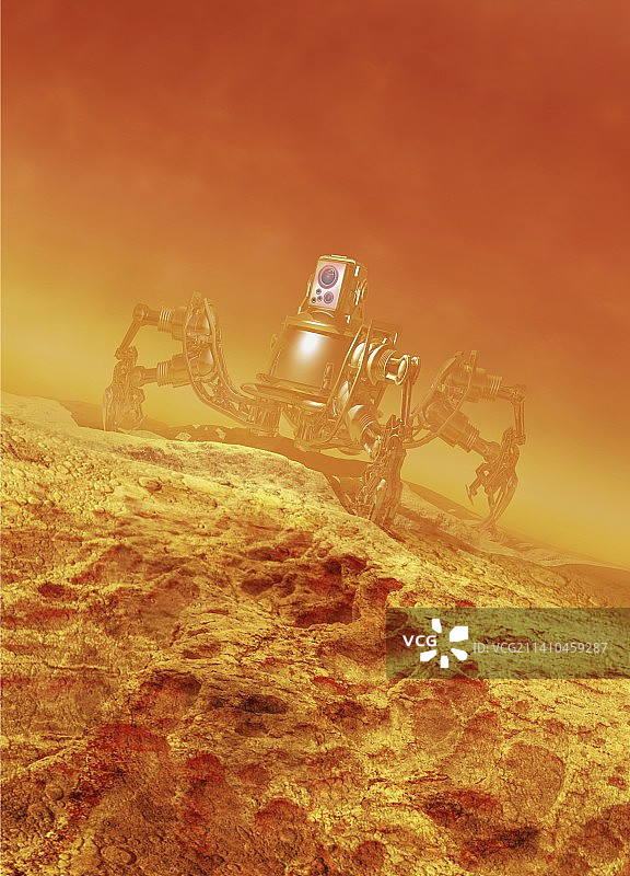 火星探索概念艺术作品图片素材