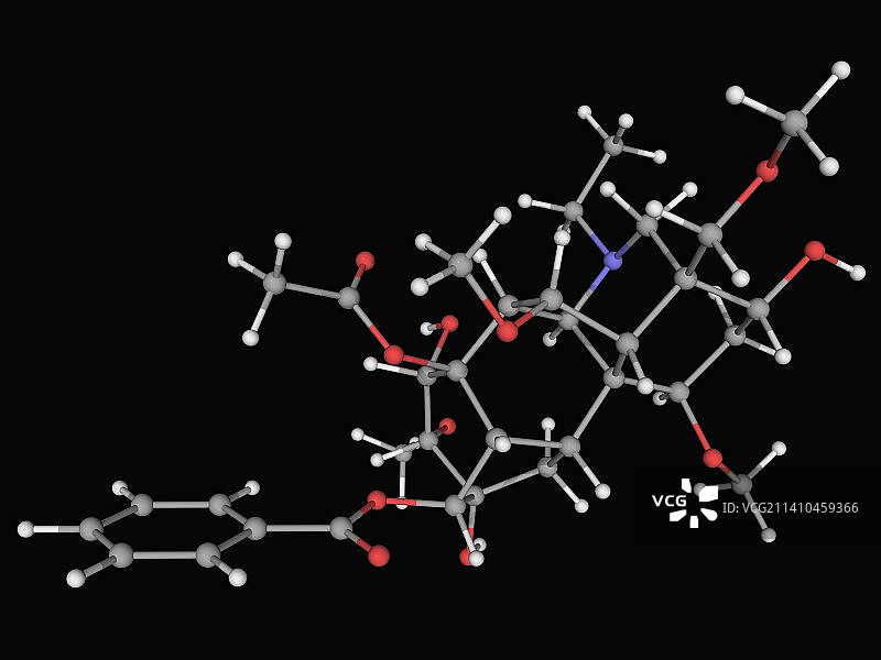 乌头碱毒素分子图片素材