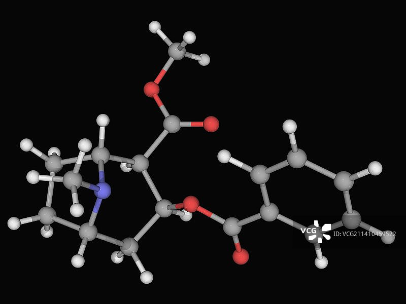 古柯碱药物分子图片素材