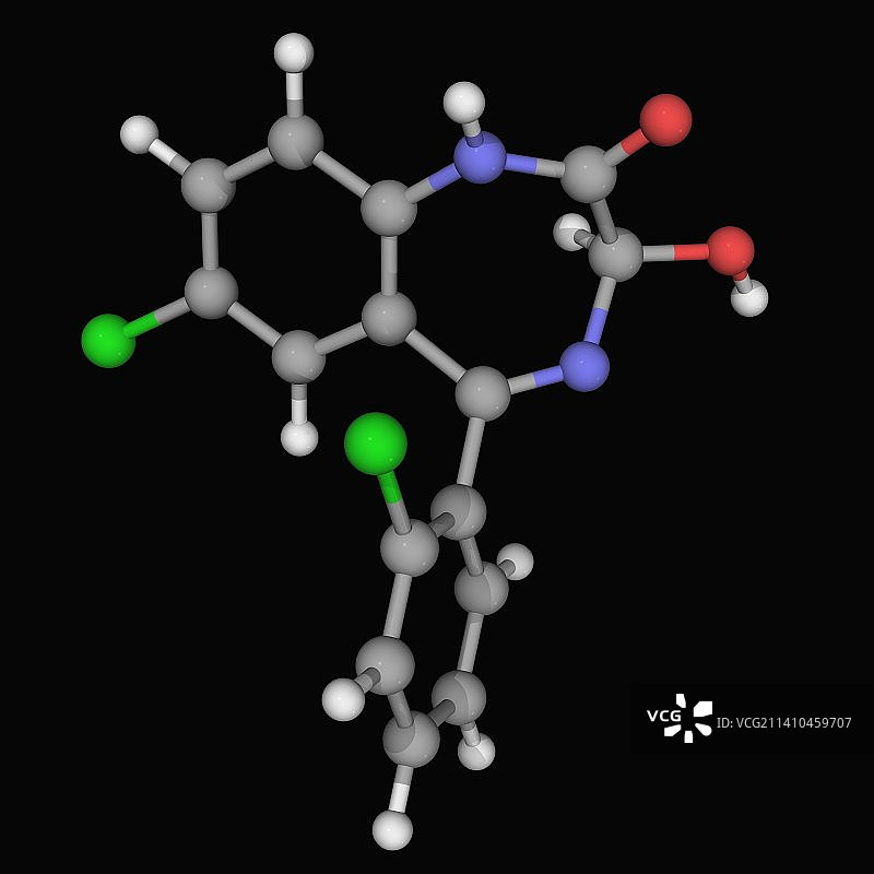劳拉西泮药物分子图片素材