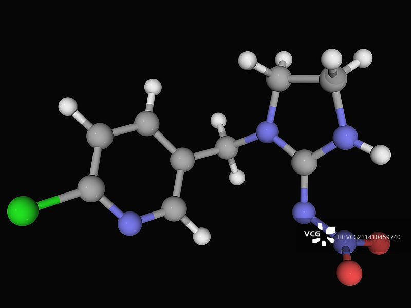 吡虫啉杀虫剂分子图片素材