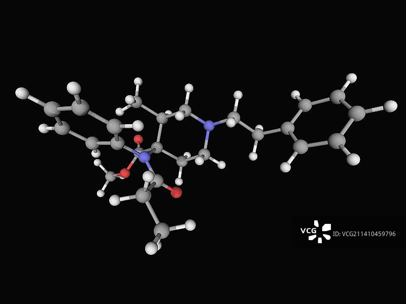 洛芬太尼药物分子图片素材