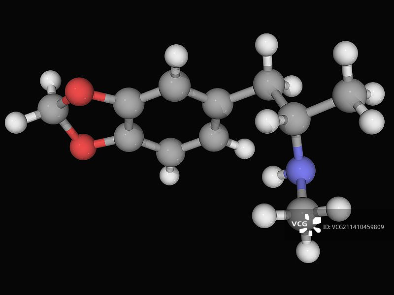 MDMA药物分子图片素材