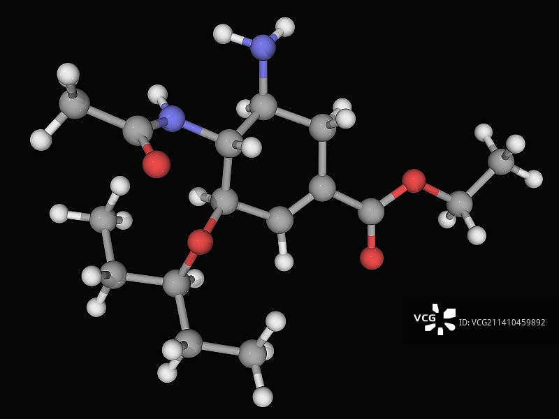 奥司他韦药物分子图片素材