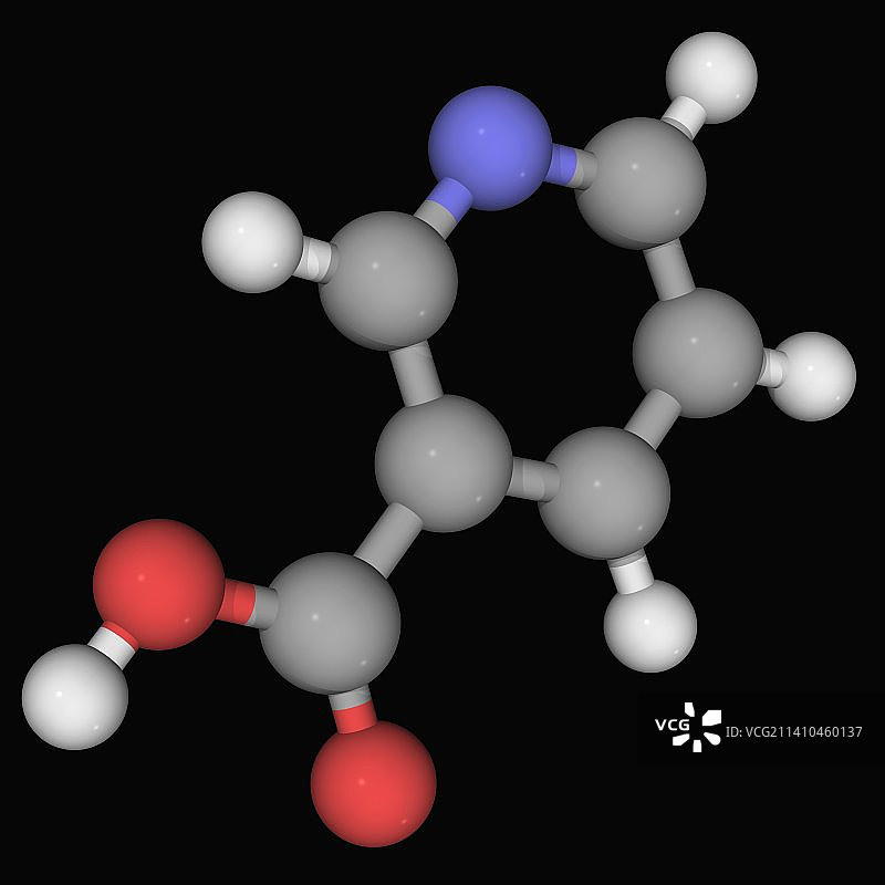 维生素B3 烟酸分子图片素材