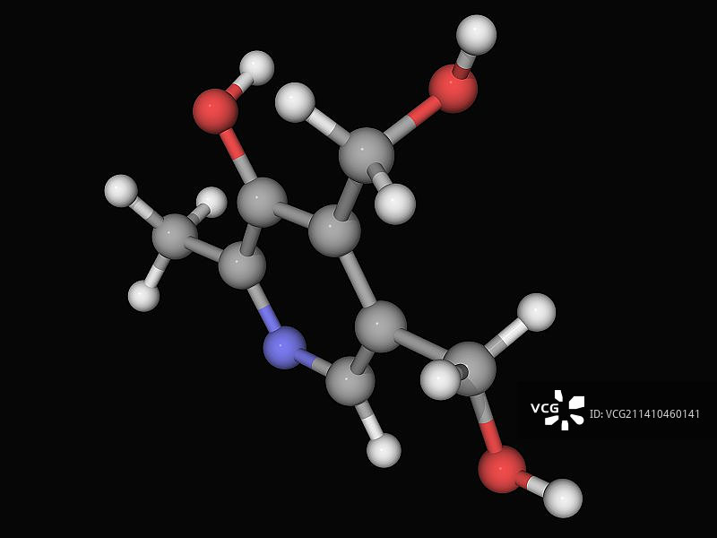 维生素B6吡哆醇分子图片素材