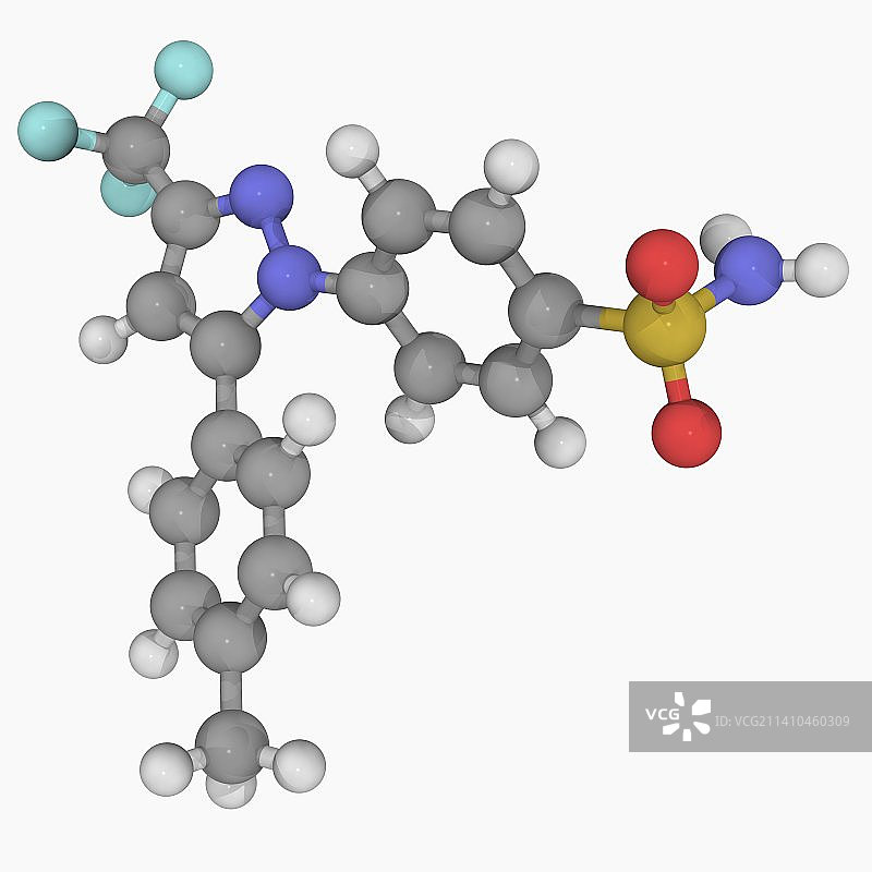 塞来昔布药物分子图片素材