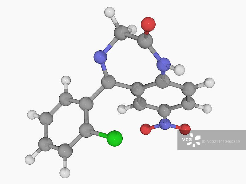 氯硝西泮药物分子图片素材