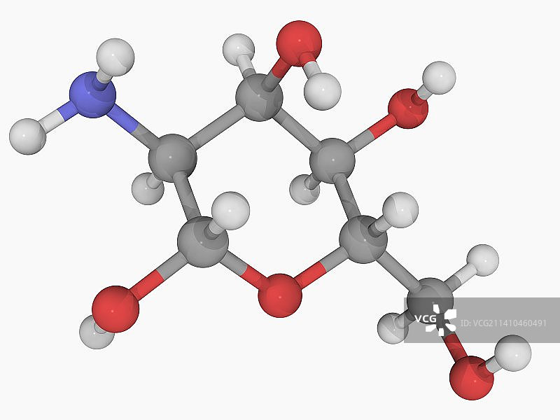 葡萄糖胺分子图片素材