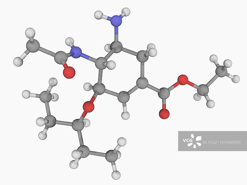 奥司他韦药物分子图片素材