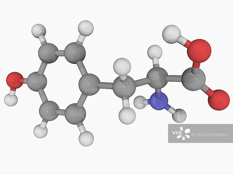 酪氨酸分子图片素材