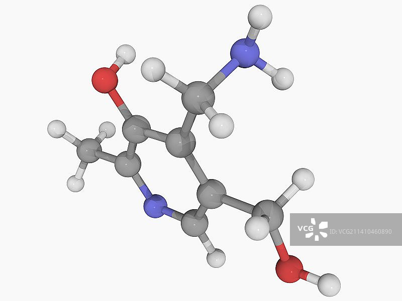 维生素B6吡哆胺分子图片素材