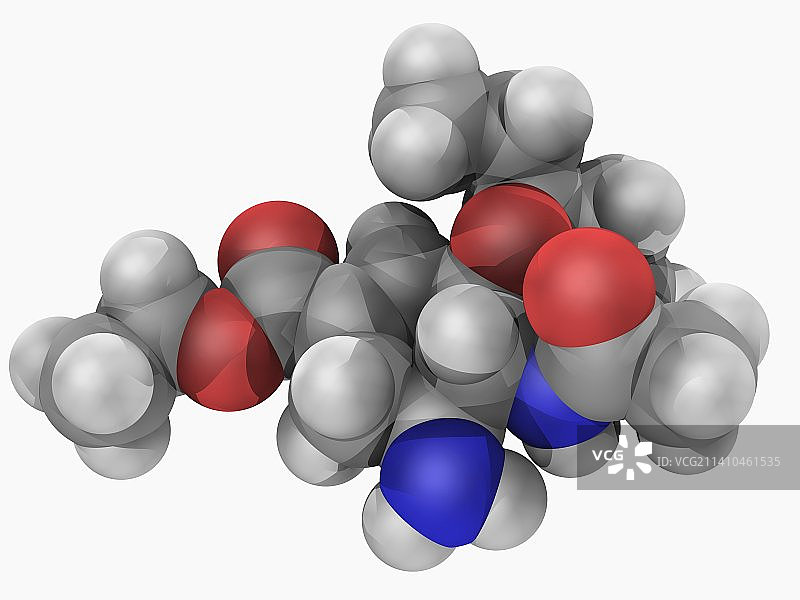 奥司他韦药物分子图片素材