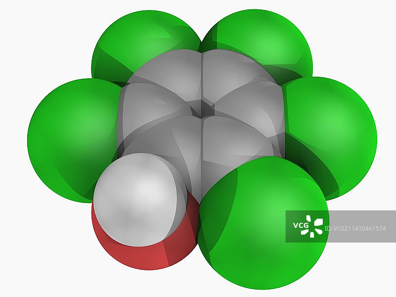 五氯苯酚分子图片素材